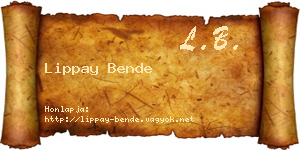 Lippay Bende névjegykártya